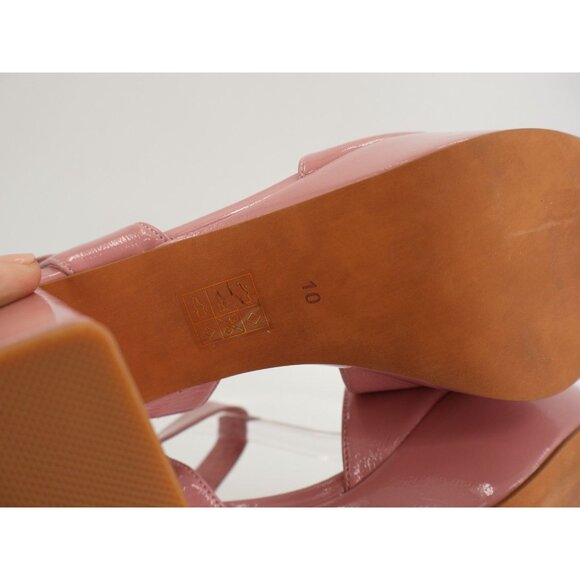 Jeffrey Campbell Platz Sandal Dusty Pink Patent Leather Platform Heels Chunky 10 - Picture 11 of 14